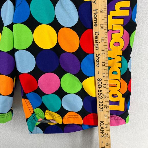 LOUDMOUTH Shorts 30 Disco Balls Swim Trunk Boardshort Drawstring Black - Picture 13 of 14